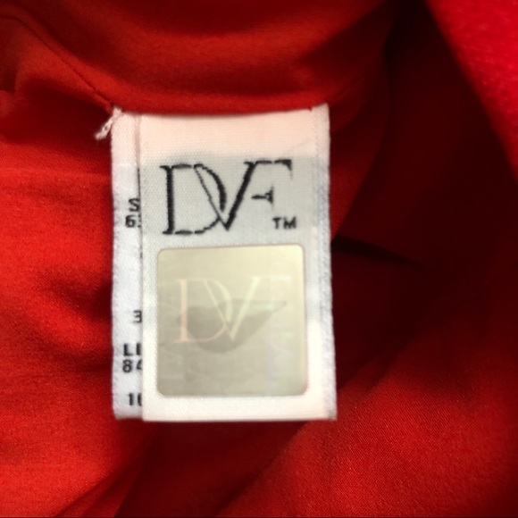 {DVF} Bevin Poppy Red Dress 4 - Picture 8 of 8